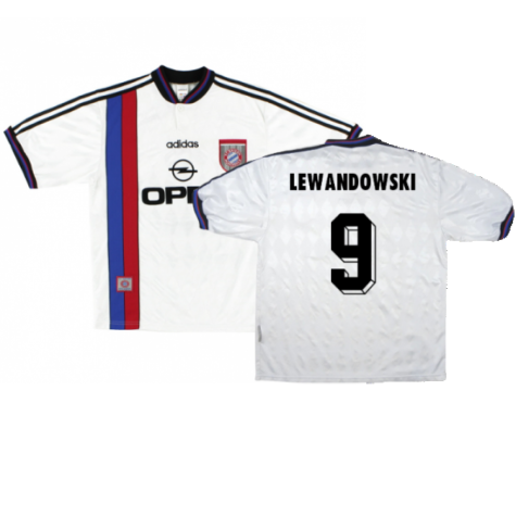 Bayern Munich 1996-98 Away Shirt (L) Strunz #8 (Fair) (Lewandowski 9)