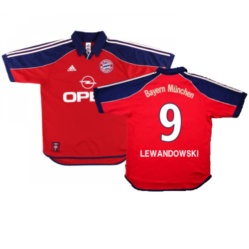 Bayern Munich 1999-01 Home Shirt (XL) (Very Good) (Lewandowski 9)