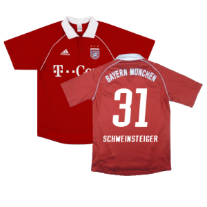 Bayern Munich 2005-06 Home Shirt (Good) (Schweinsteiger 31)