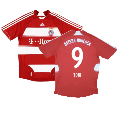 Bayern Munich 2007-09 Home Shirt (M) (Fair) (Toni 9)