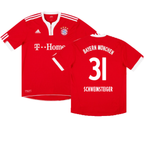 Bayern Munich 2009-10 Home Shirt (Very Good) (Schweinsteiger 31)