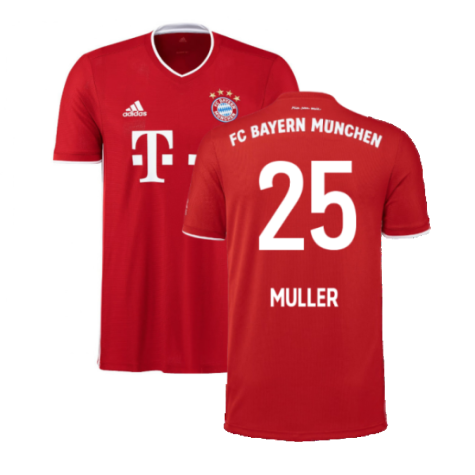 Bayern Munich 2020-21 Home Shirt (L) (Mint) (MULLER 25)