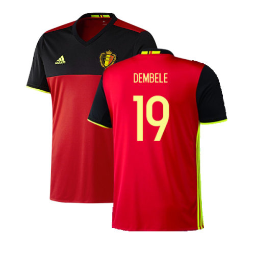 2016-2017 Belgium Home Adidas Football Shirt (xl) (Good) (Dembele 19)