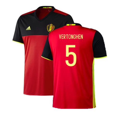 2016-2017 Belgium Home Adidas Football Shirt (xl) (Good) (Vertonghen 5)