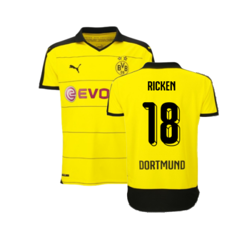 Borussia Dortmund 2015-16 Home Shirt ((Excellent) XL) (Ricken 18)