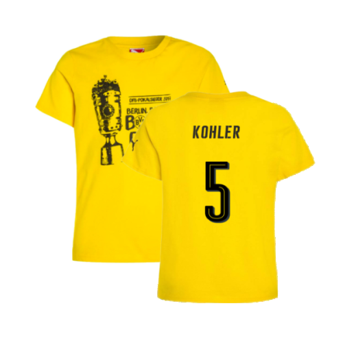 Borussia Dortmund 2016-17 Puma German Cup T Shirt (L) (Kohler 5) (BNWT)