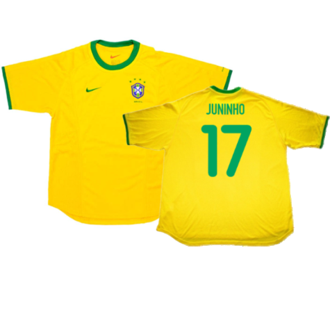 Brazil 2000-02 Home Shirt (L) (Very Good) (Juninho 17)