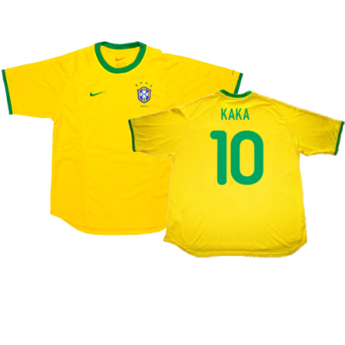 Brazil 2000-02 Home Shirt (L) (Very Good) (Kaka 10)