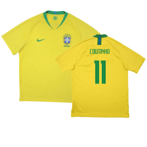 Brazil 2018-19 Home Shirt (M) (Excellent) (Coutinho 11)