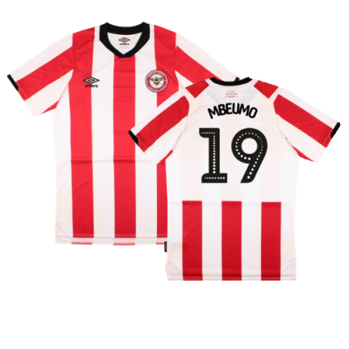 Brentford 2019-20 Home Shirt (Sponsorless) (S) (Mint) (Mbeumo 19)