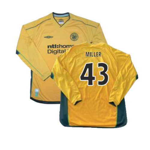 Celtic 2002-2003 Long Sleeve Away Shirt (Excellent) (Miller 43)