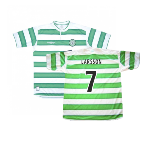 Celtic 2003-04 Home Shirt (M) (Very Good) (Larsson 7)