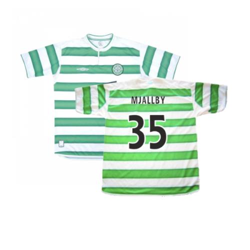 Celtic 2003-04 Home Shirt (M) (Very Good) (Mjallby 35)