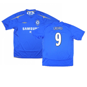 Chelsea 2005-06 Home Shirt (XL Boys) (Very Good) (Crespo 9)