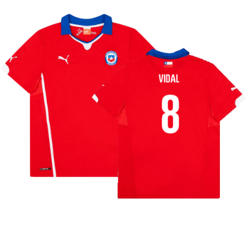 Chile 2014-15 Home Shirt (S) (Excellent) (Vidal 8)