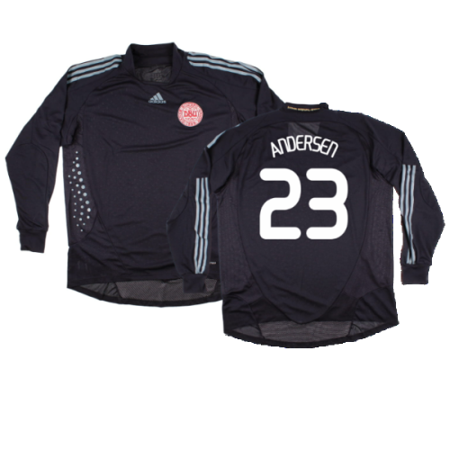 Denmark 2008-10 Long Sleeve Goalkeeper Home Shirt (L) (Excellent) (Andersen 23)