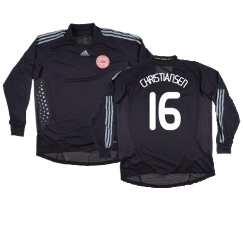 Denmark 2008-10 Long Sleeve Goalkeeper Home Shirt (L) (Excellent) (Christiansen 16)