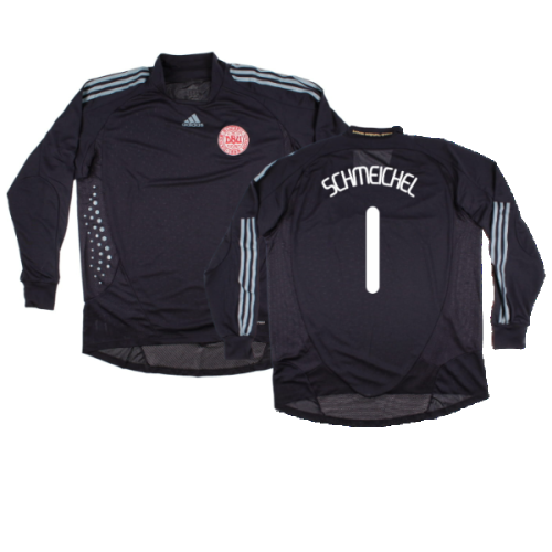 Denmark 2008-10 Long Sleeve Goalkeeper Home Shirt (L) (Excellent) (Schmeichel 1)