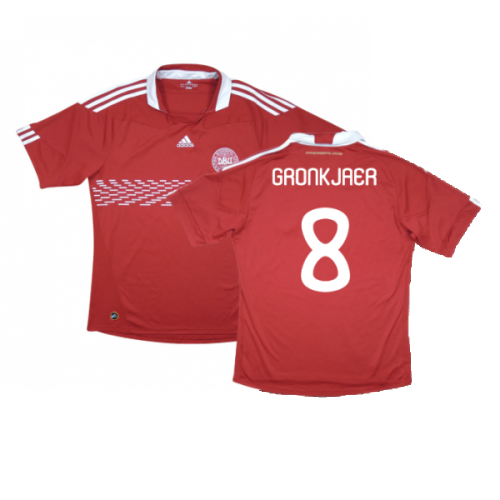 Denmark 2010-11 Home Shirt (M) (Excellent) (Gronkjaer 8)