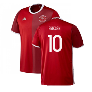 Denmark 2016-17 Home Shirt (S) (Mint) (Eriksen 10)