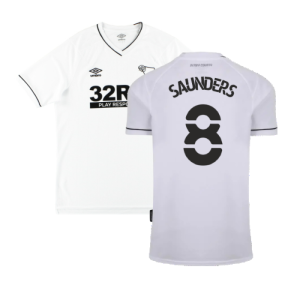 Derby County 2020-21 Home Shirt (L) (Excellent) (Saunders 8) Derby County 2020-21 Home Shirt (L) (Excellent) (Saunders 8)