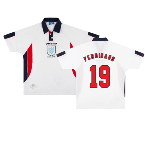 England 1997-99 Away Shirt (L) (Very Good) (FERDINAND 19)