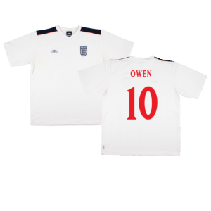 England 1999-2001 Umbro Training Shirt (L) (Owen 10) (Excellent)