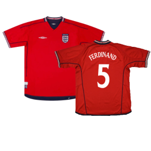 England 2002-04 Away Shirt (XL) (Excellent) (FERDINAND 5)