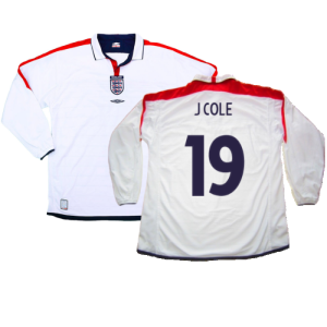 England 2003-05 Home L/S Shirt (M) (Excellent) (J Cole 19)