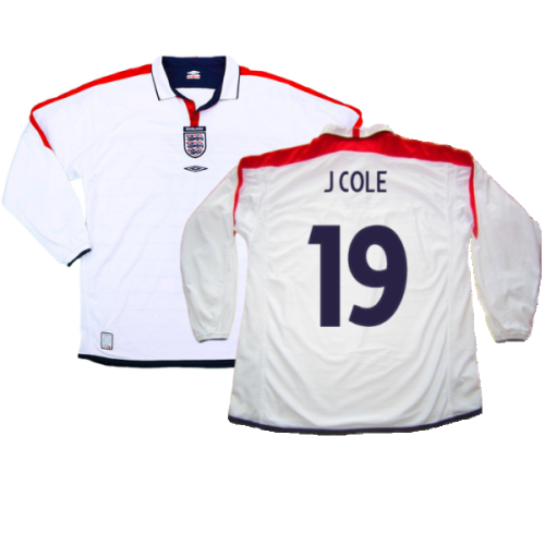 England 2003-05 Home L/S Shirt (M) (Excellent) (J Cole 19)