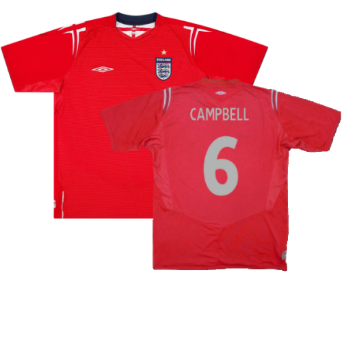 England 2004-06 Away Shirt (XL) (Very Good) (Campbell 6)