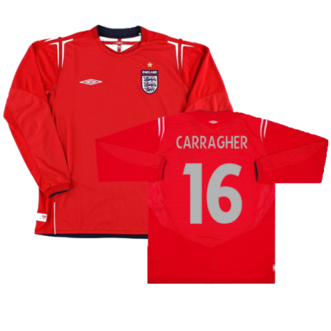 England 2004-2006 Away L/S Shirt (M) (Excellent) (Carragher 16)