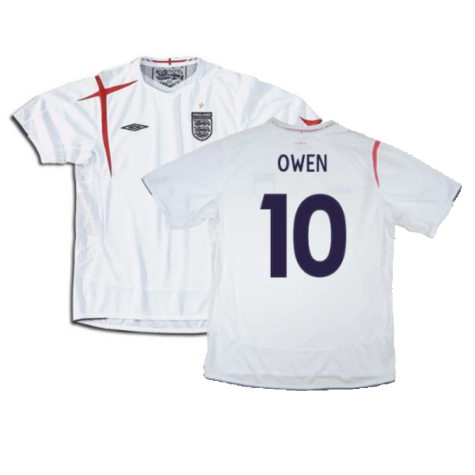 England 2005-2007 Home Shirt (XXL) (Very Good) (Very Good) (OWEN 10)