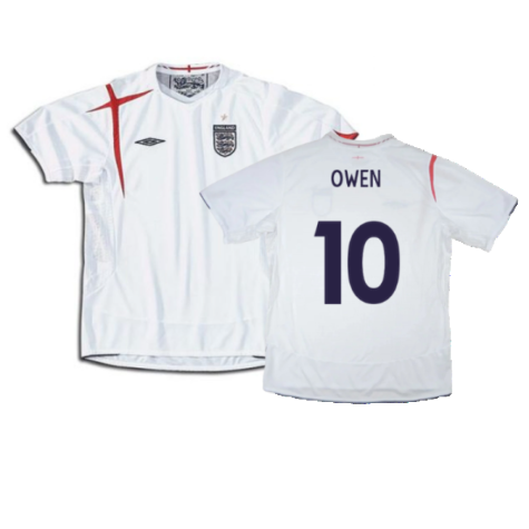 England 2005-2007 Home Shirt (XL) (Good) (OWEN 10)