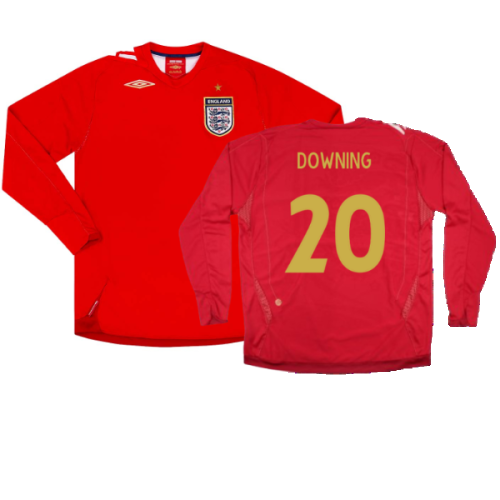 England 2006-08 Away Shirt (L/S) (L) (Very Good) (DOWNING 20)