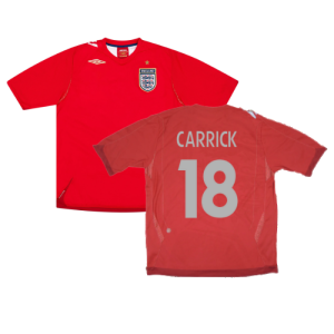 England 2006-08 Away Shirt (XL) (Excellent) (CARRICK 18)