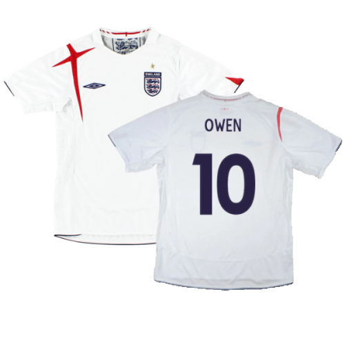 England 2006-08 Home Shirt (Med) (Excellent) (OWEN 10)