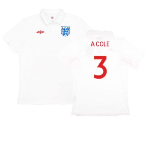 England 2009-10 Home (L) (Excellent) (A COLE 3)