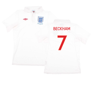 England 2009-10 Home Shirt (With South Africa Badge Detail) (XL) (Mint) (BECKHAM 7) England 2009-10 Home Shirt (With South Africa Badge Detail) (XL) (Mint) (BECKHAM 7)
