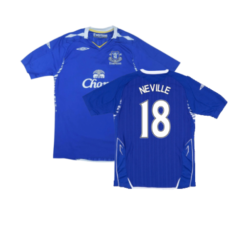 Everton 2007-08 Home Shirt (l) (Very Good) (Neville 18)