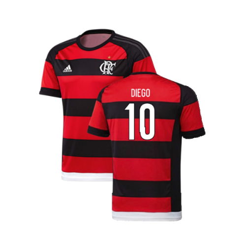 Flamengo 2015-16 Home Shirt (M) (Very Good) (Diego 10)