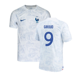 France 2022-23 Away Shirt (Mbappe #10) (Womens M) (Good) (GIROUD 9) France 2022-23 Away Shirt (Mbappe #10) (Womens M) (Good) (GIROUD 9)