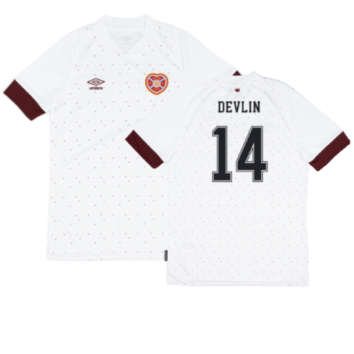 Hearts 2022-23 Away Shirt (Sponsorless) (XXL) (Very Good) (DEVLIN 14)