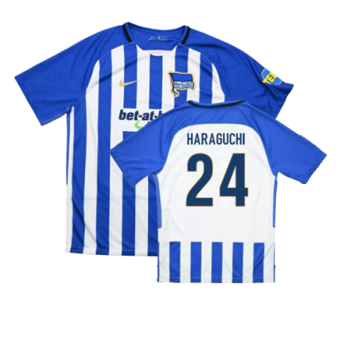 Hertha Berlin 2017-18 Home Shirt (XL) (Excellent) (Haraguchi 24)