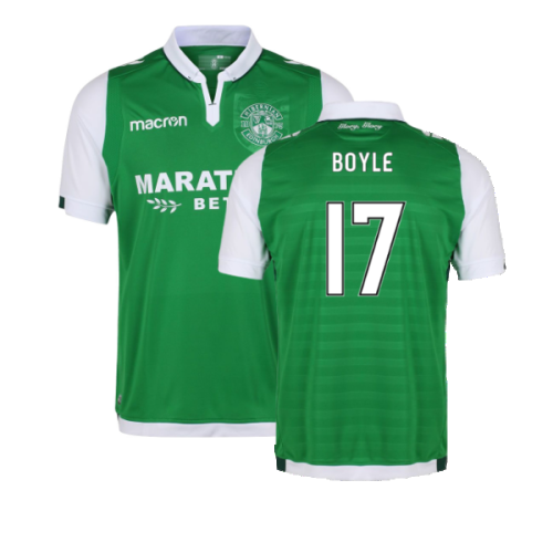 Hibernian 2017-18 Home Shirt (Excellent) (Boyle 17)