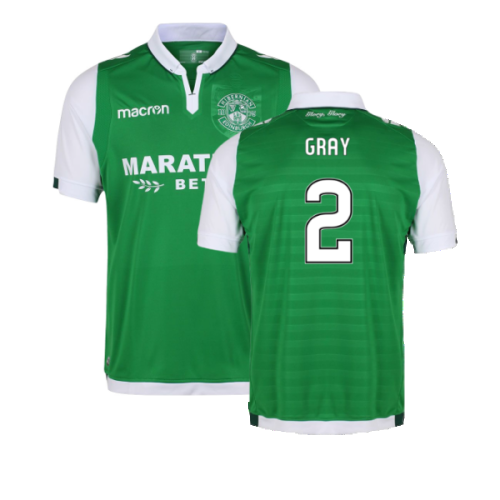 Hibernian 2017-18 Home Shirt (Excellent) (Gray 2)