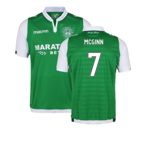 Hibernian 2017-18 Home Shirt (Excellent) (McGinn 7)