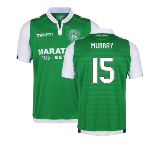 Hibernian 2017-18 Home Shirt (Excellent) (Murray 15)