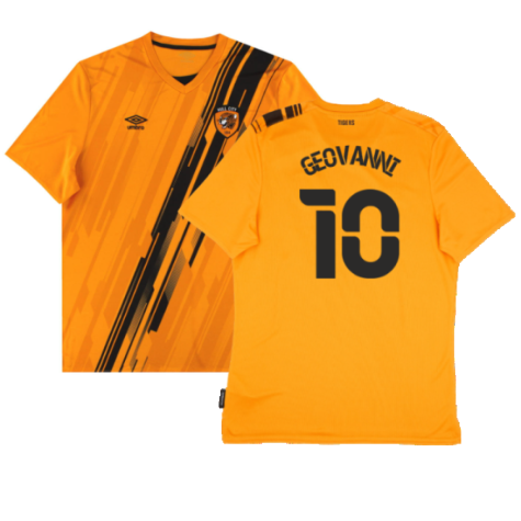 Hull City 2021-22 Home Shirt (Sponsorless) (L) (Excellent) (Geovanni 10)