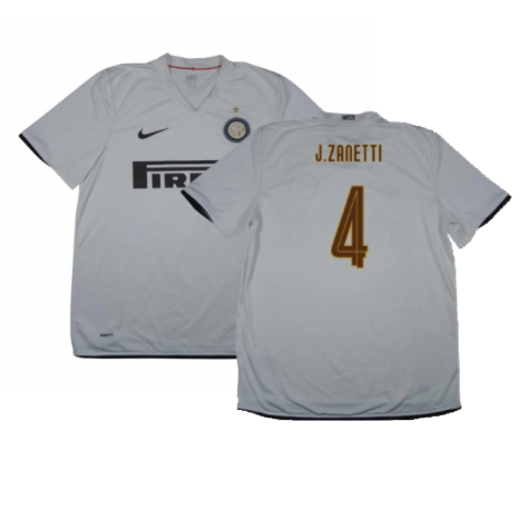 Inter Milan 2008-09 Away Shirt (XXL) (Fair) (J.Zanetti 4)